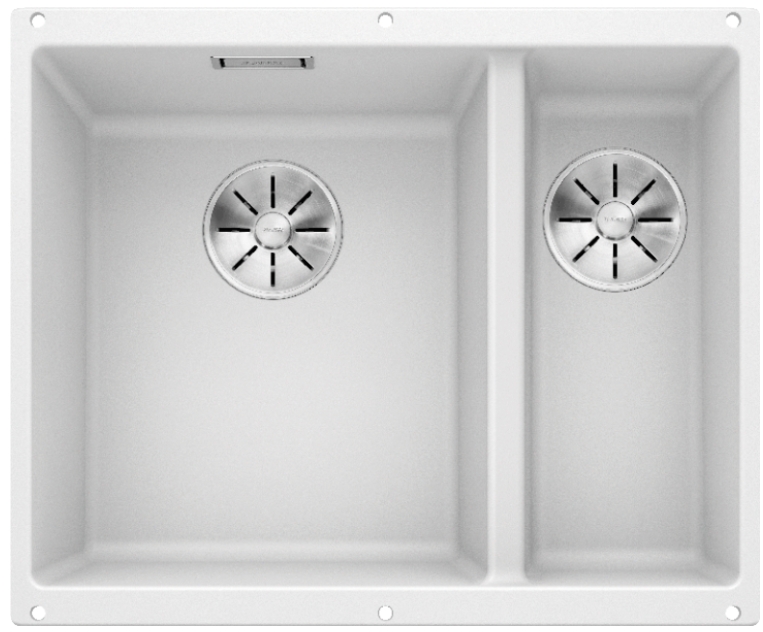 Мойка Бланко SUBLINE 340/160-U SILGRANIT белый клапан-автомат InFino 523552 фото 4 Мойка Blanco SUBLINE 340/160-U SILGRANIT белый клапан-автомат InFino 523552 фото 4