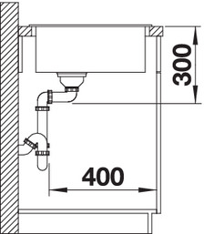 Схема встраивания 2 для мойки Blanco ARTAGO 6 кофе клапан-автомат InFino 521765