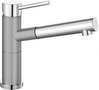 Смеситель Бланко Alta-S compact chrome/Silgranit алюметаллик 515326 фото 1 Смеситель Blanco Alta-S compact chrome/Silgranit алюметаллик 515326 фото 1