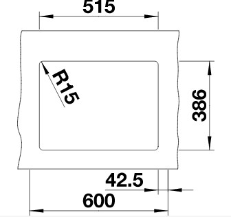 Схема встраивания 2 для мойки Blanco SUBLINE 350/150-U черный клапан-автомат InFino 523747