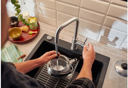 Смеситель Бланко Jandora-S нержавеющая сталь матовая 526614 фото 3 Смеситель Blanco Jandora-S нержавеющая сталь матовая 526614 фото 3