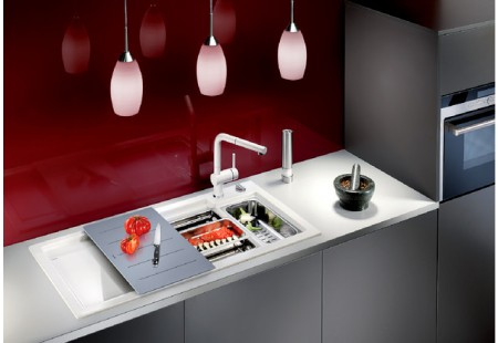 Мойка Blanco Axon II 6 S черный чаша справа клапан-автомат InFino 524149 фото 3