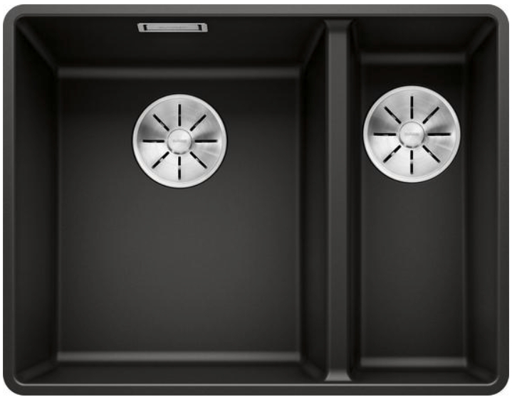 Мойка Бланко SUBLINE 340/160-F черный клапан-автомат InFino 525984 фото 3 Мойка Blanco SUBLINE 340/160-F черный клапан-автомат InFino 525984 фото 3