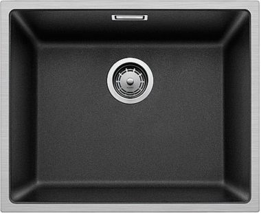 Мойка Бланко SUBLINE 500-IF черный клапан-автомат InFino фото 1 Мойка Blanco SUBLINE 500-IF черный клапан-автомат InFino фото 1