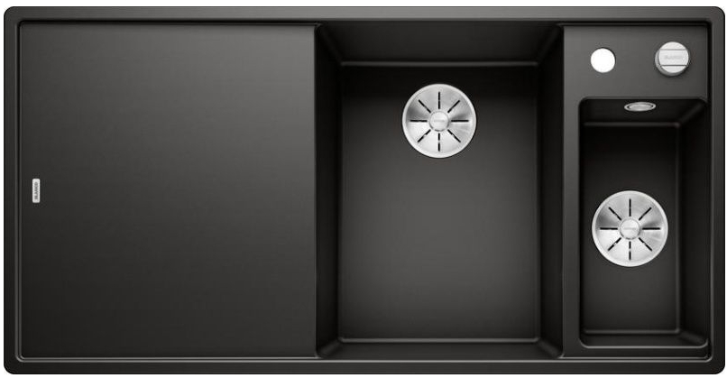 Мойка Бланко AXIA III 6 S черный чаша справа клапан-автомат InFino 525851 фото 1 Мойка Blanco AXIA III 6 S черный чаша справа клапан-автомат InFino 525851 фото 1