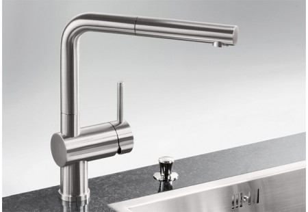 Смеситель Бланко Linus-S рычаг справа сатинированное золото satin gold 526684 фото 4 Смеситель Blanco Linus-S рычаг справа сатинированное золото satin gold 526684 фото 4