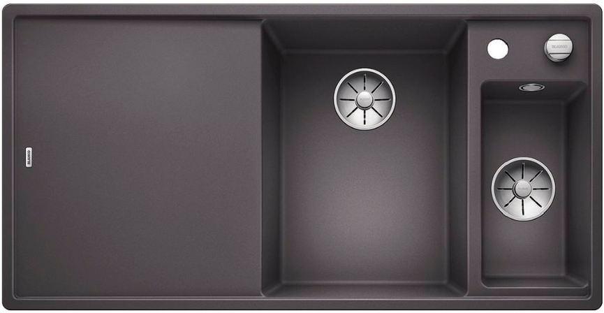 Мойка Бланко AXIA III 6 S темная скала чаша справа клапан-автомат InFino 523473 фото 1 Мойка Blanco AXIA III 6 S темная скала чаша справа клапан-автомат InFino 523473 фото 1