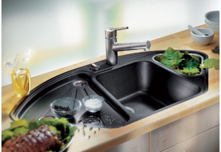 Мойка Бланко Delta-F темная скала чаша справа 521262 фото 2 Мойка Blanco Delta-F темная скала чаша справа 521262 фото 2