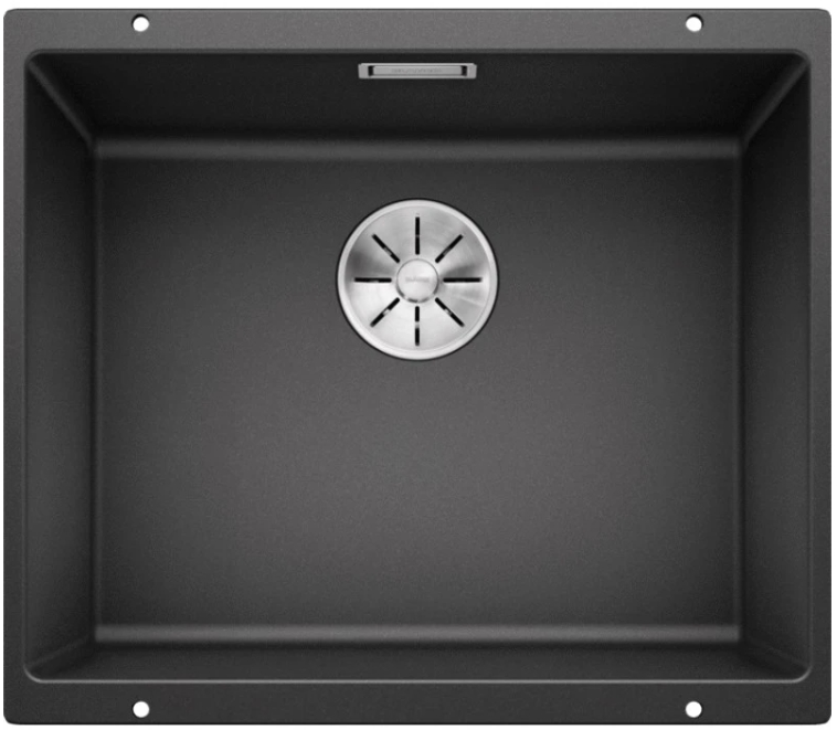 Мойка Blanco SUBLINE 500-U SILGRANIT антрацит клапан-автомат InFino 523432 фото 1