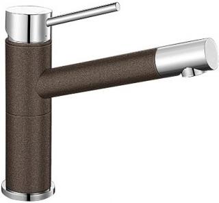 Смеситель Бланко Alta compact chrome/Silgranit кофе 515324 фото 1 Смеситель Blanco Alta compact chrome/Silgranit кофе 515324 фото 1