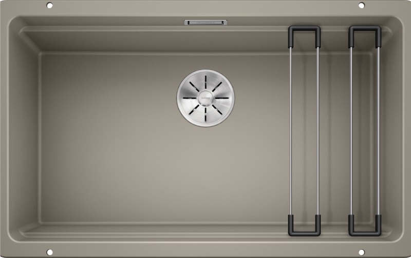 Мойка Blanco Etagon 700-U SILGRANIT® PuraDur® серый бежевый клапан-автомат InFino 525174 фото 2