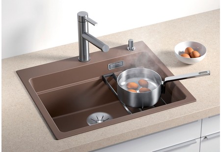 Мойка Blanco Etagon 6 серый бежевый клапан-автомат InFino 524546 фото 14