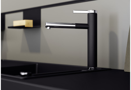 Смеситель Бланко Linee-S Silgranit антрацит 518438 фото 3 Смеситель Blanco Linee-S Silgranit антрацит 518438 фото 3