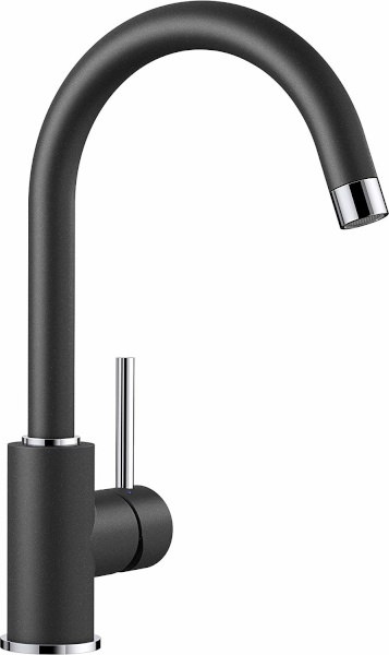 Смеситель Бланко MIDA Silgranit антрацит 524202 фото 1 Смеситель Blanco MIDA Silgranit антрацит 524202 фото 1