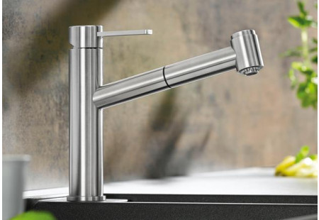 Смеситель Бланко AMBIS-S нержавеющая сталь полированная 523119 фото 2 Смеситель Blanco AMBIS-S нержавеющая сталь полированная 523119 фото 2