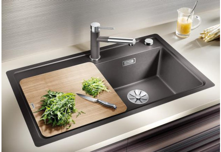 Мойка Blanco ZENAR 45 S-F SILGRANIT антрацит чаша слева клапан-автомат InFino 523819 фото 2