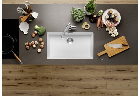 Мойка Blanco SUBLINE 700-U SILGRANIT белый клапан-автомат InFino 523446 фото 5