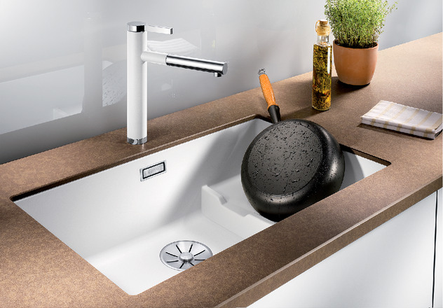 Мойка Blanco SUBLINE 700-U Level SILGRANIT антрацит чаша слева клапан-автомат InFino 523538 фото 2