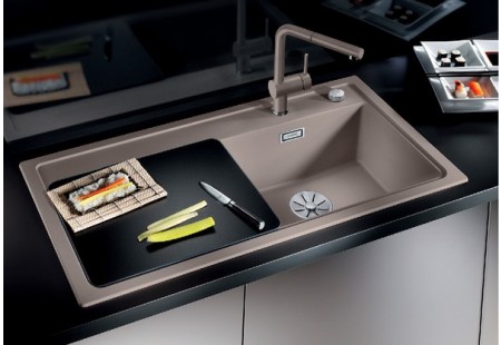 Мойка Бланко ZENAR XL 6 темная скала чаша справа клапан-автомат InFino 523945 фото 2 Мойка Blanco ZENAR XL 6 темная скала чаша справа клапан-автомат InFino 523945 фото 2