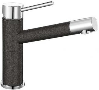 Смеситель Бланко Alta compact chrome/Silgranit антрацит 515323 фото 1 Смеситель Blanco Alta compact chrome/Silgranit антрацит 515323 фото 1