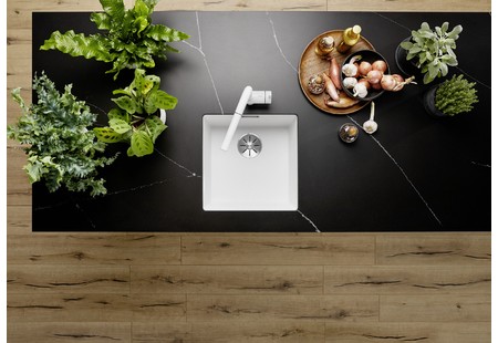 Мойка Blanco SUBLINE 400-U SILGRANIT черный клапан-автомат InFino 525990 фото 12