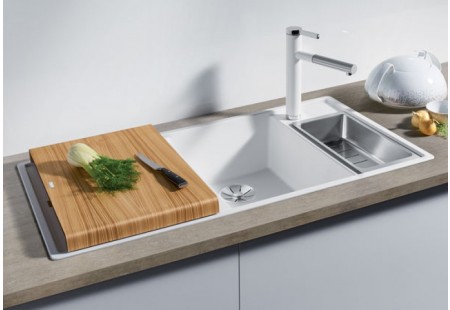 Мойка Бланко AXIA III 6 S черный чаша справа клапан-автомат InFino 525851 фото 2 Мойка Blanco AXIA III 6 S черный чаша справа клапан-автомат InFino 525851 фото 2