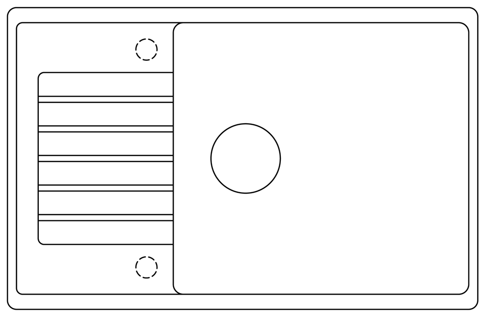 Схема встраивания 5 для мойки Blanco Zia XL 6S Compact SILGRANIT темная скала 523274