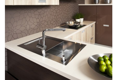 Мойка Бланко Zerox 4S-IF/A нержавеющая сталь полированная чаша слева клапан-автомат InFino 521622 фото 2 Мойка Blanco Zerox 4S-IF/A нержавеющая сталь полированная чаша слева клапан-автомат InFino 521622 фото 2