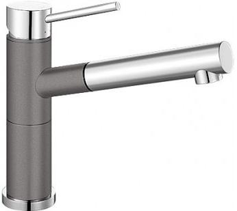 Смеситель Blanco Alta-S compact chrome/Silgranit темная скала 518809 фото 1