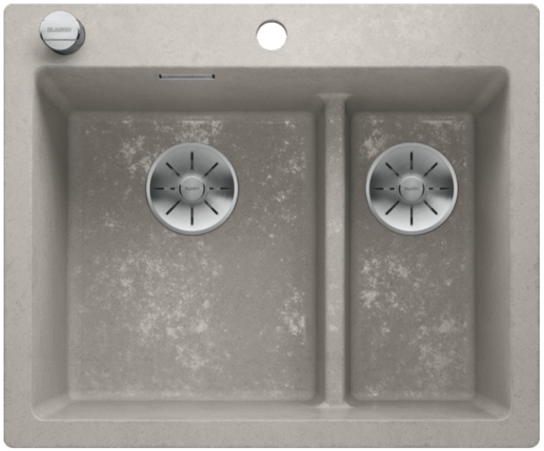 Мойка Бланко PLEON 6 Split SILGRANIT PuraDur бетон клапан-автомат InFino 525308 фото 1 Мойка Blanco PLEON 6 Split SILGRANIT PuraDur бетон клапан-автомат InFino 525308 фото 1