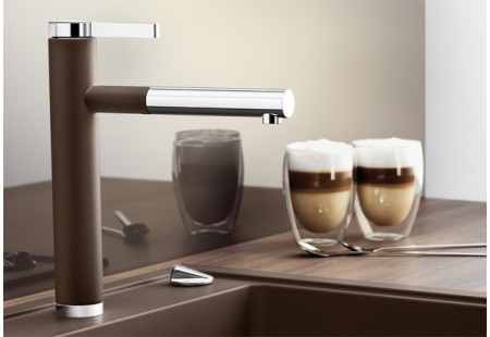 Смеситель Бланко Linee-S Silgranit темная скала 518804 фото 2 Смеситель Blanco Linee-S Silgranit темная скала 518804 фото 2