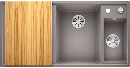 Мойка Бланко AXIA III 6 S-F алюметаллик чаша справа клапан-автомат InFino 523485 фото 3 Мойка Blanco AXIA III 6 S-F алюметаллик чаша справа клапан-автомат InFino 523485 фото 3