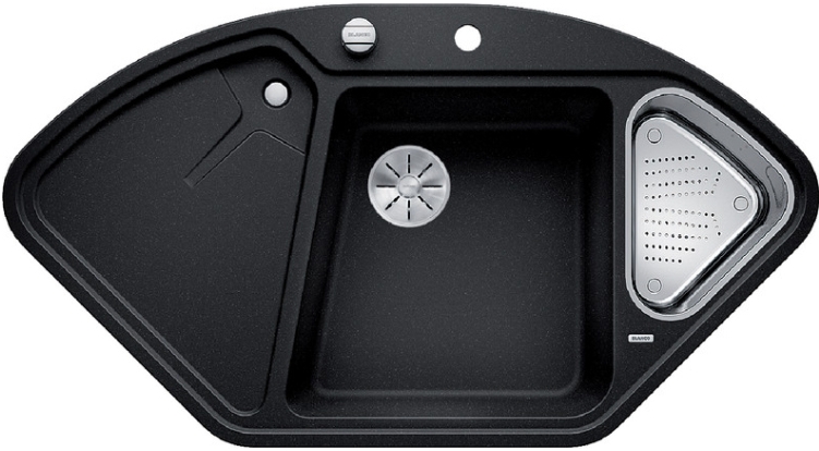 Мойка Бланко DELTA II антрацит чаша справа клапан-автомат InFino 523656 фото 1 Мойка Blanco DELTA II антрацит чаша справа клапан-автомат InFino 523656 фото 1