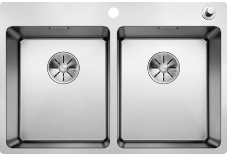 Мойка Blanco Andano 340/340-IF-A нержавеющая сталь полированная клапан-автомат InFino 522997 фото 1