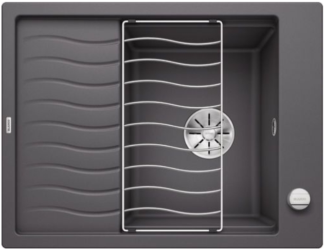 Мойка Blanco Elon 45S темная скала клапан-автомат InFino 524815 фото 1