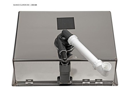 Мойка Blanco Claron 550-IF нержавеющая сталь полированная клапан-автомат InFino 521578 фото 7