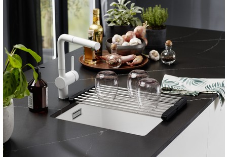 Мойка Blanco SUBLINE 400-U SILGRANIT темная скала клапан-автомат InFino 523423 фото 3