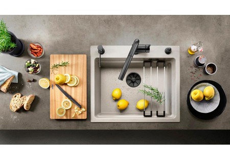 Мойка Blanco Etagon 6 черный клапан-автомат InFino 526339 фото 11