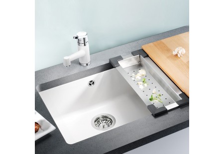 Мойка Blanco Subline 500-U Ceramic PuraPlus без клапана-автомата глянцевый белый 514506 фото 2