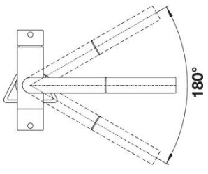 Схема встраивания 3 для смесителя Blanco FONTAS-S II Satin Gold золото 526694
