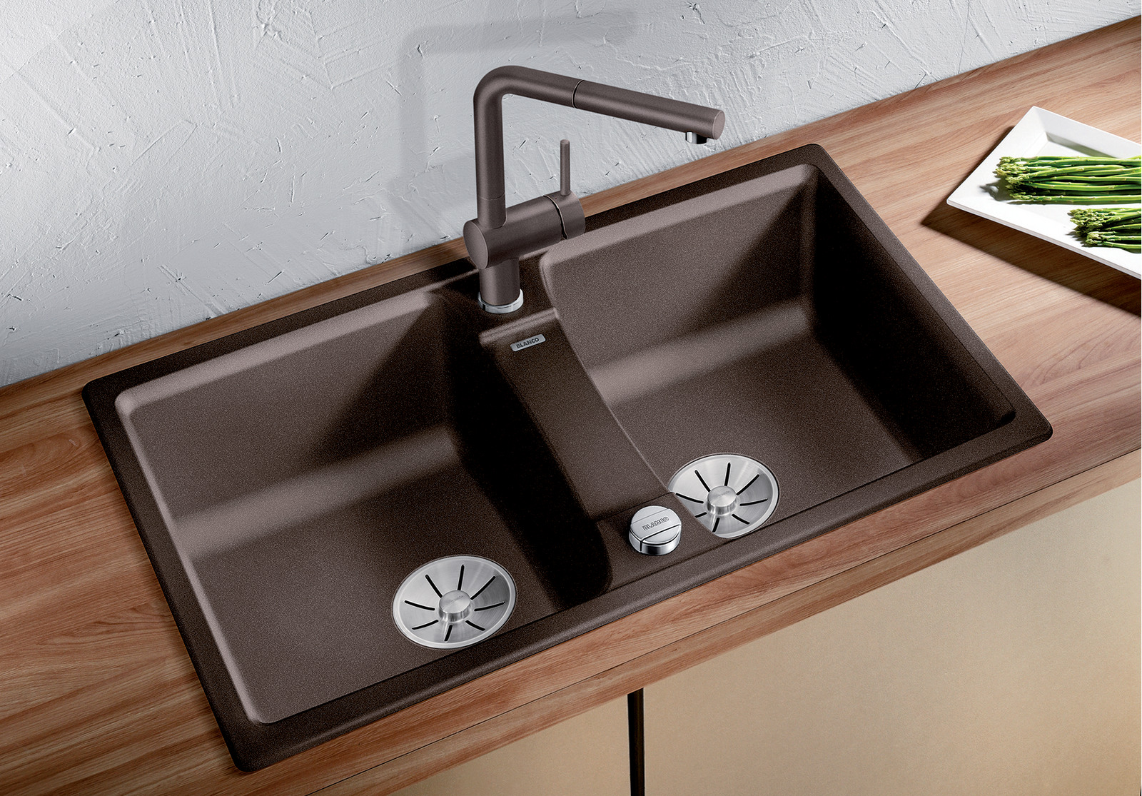 Смеситель Бланко Linus-S Silgranit серый бежевый 517621 фото 5 Смеситель Blanco Linus-S Silgranit серый бежевый 517621 фото 5