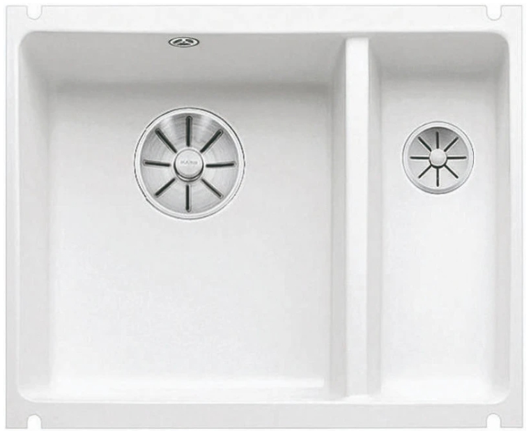 Мойка Бланко SUBLINE 350/150-U белый глянцевый клапан-автомат InFino 523741 фото 2 Мойка Blanco SUBLINE 350/150-U белый глянцевый клапан-автомат InFino 523741 фото 2