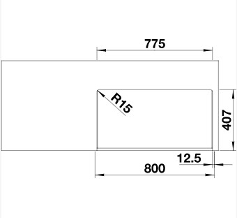 Схема встраивания 4 для мойки Blanco CRONOS XL 8-IF нержавеющая сталь полированная клапан-автомат InFino 523381