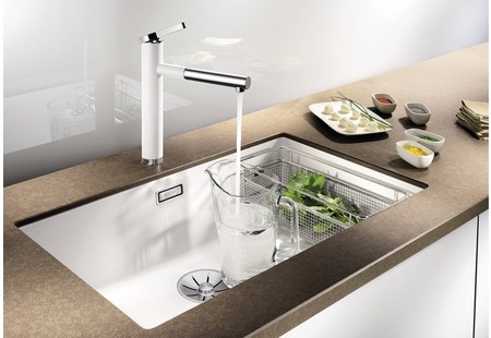 Мойка Blanco SUBLINE 700-U Level SILGRANIT темная скала чаша слева клапан-автомат InFino 523539 фото 10