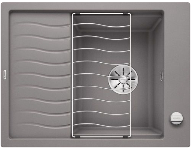 Мойка Blanco Elon 45S алюметаллик клапан-автомат InFino 524816 фото 1