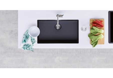 Мойка Blanco SUBLINE 700-U SILGRANIT серый бежевый клапан-автомат InFino 523449 фото 8