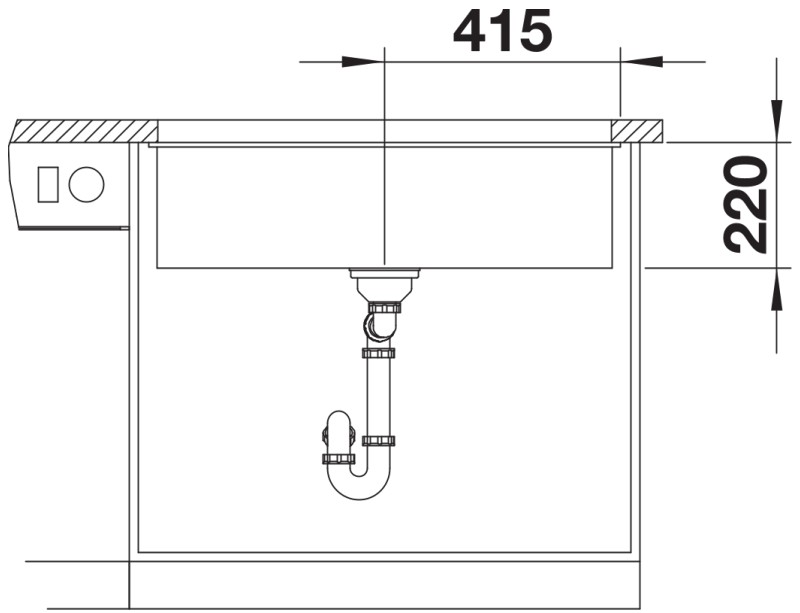 Мойка BLANCO SUBLINE 800-U Silgranit черный 526005 фото 10 Мойка BLANCO SUBLINE 800-U Silgranit черный 526005 фото 10