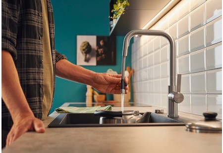 Смеситель Бланко Jandora-S нержавеющая сталь матовая 526614 фото 2 Смеситель Blanco Jandora-S нержавеющая сталь матовая 526614 фото 2