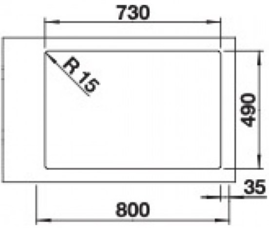 Схема встраивания 4 для мойки Blanco Solis 700-IF/A нержавеющая сталь полированная клапан-автомат InFino 526127
