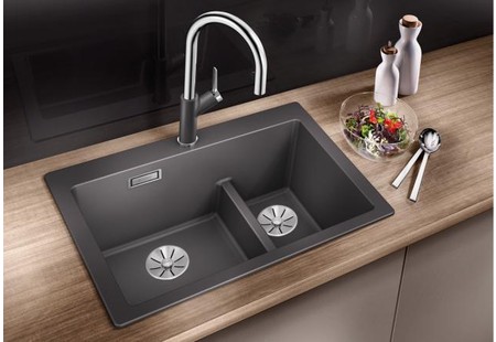 Мойка Бланко PLEON 6 Split SILGRANIT PuraDur жасмин клапан-автомат InFino 521694 Мойка Blanco PLEON 6 Split SILGRANIT PuraDur жасмин клапан-автомат InFino 521694